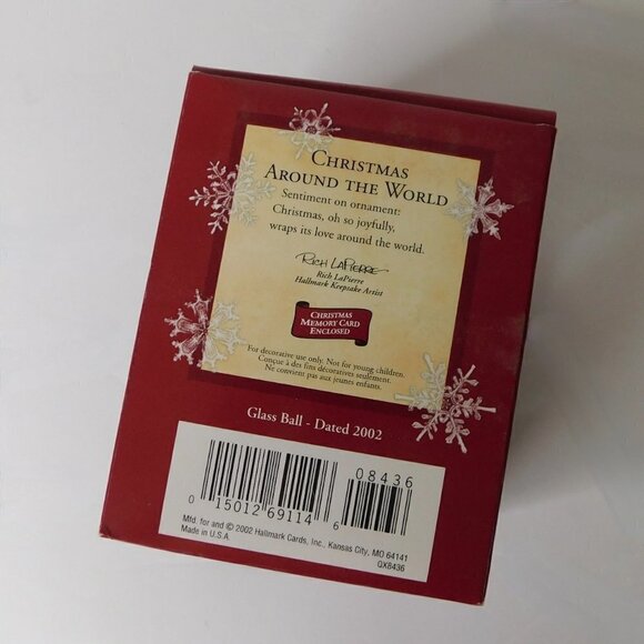 Vintage HALLMARK Keepsake Ornament Christmas Around the World 2002 Ball - Picture 12 of 16